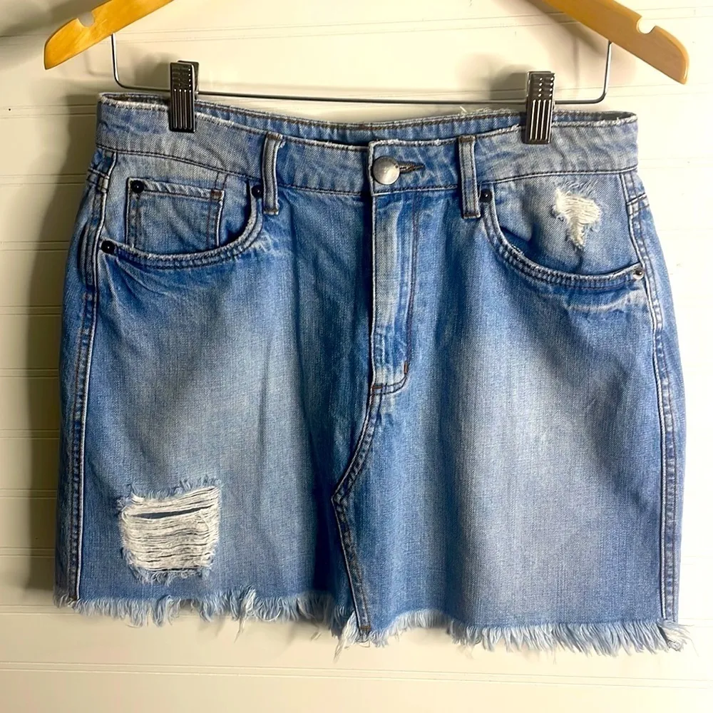Sts blue skirt denim distressed Emily mini Sz 28 - Image 7