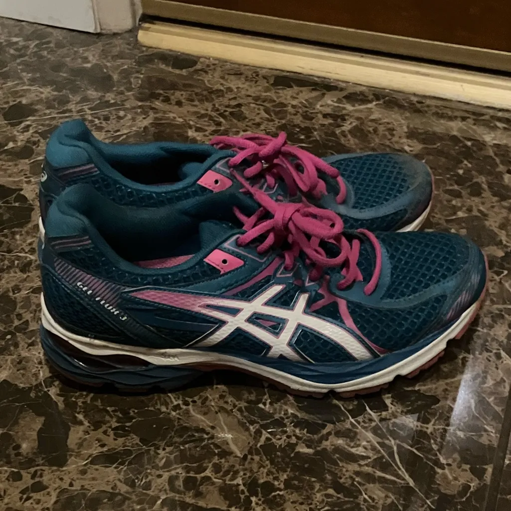 ASICS Gel Flux 3 Women's Size 9.5 Blue/Pink Running Athletic Shoes Sneakers - Image 10