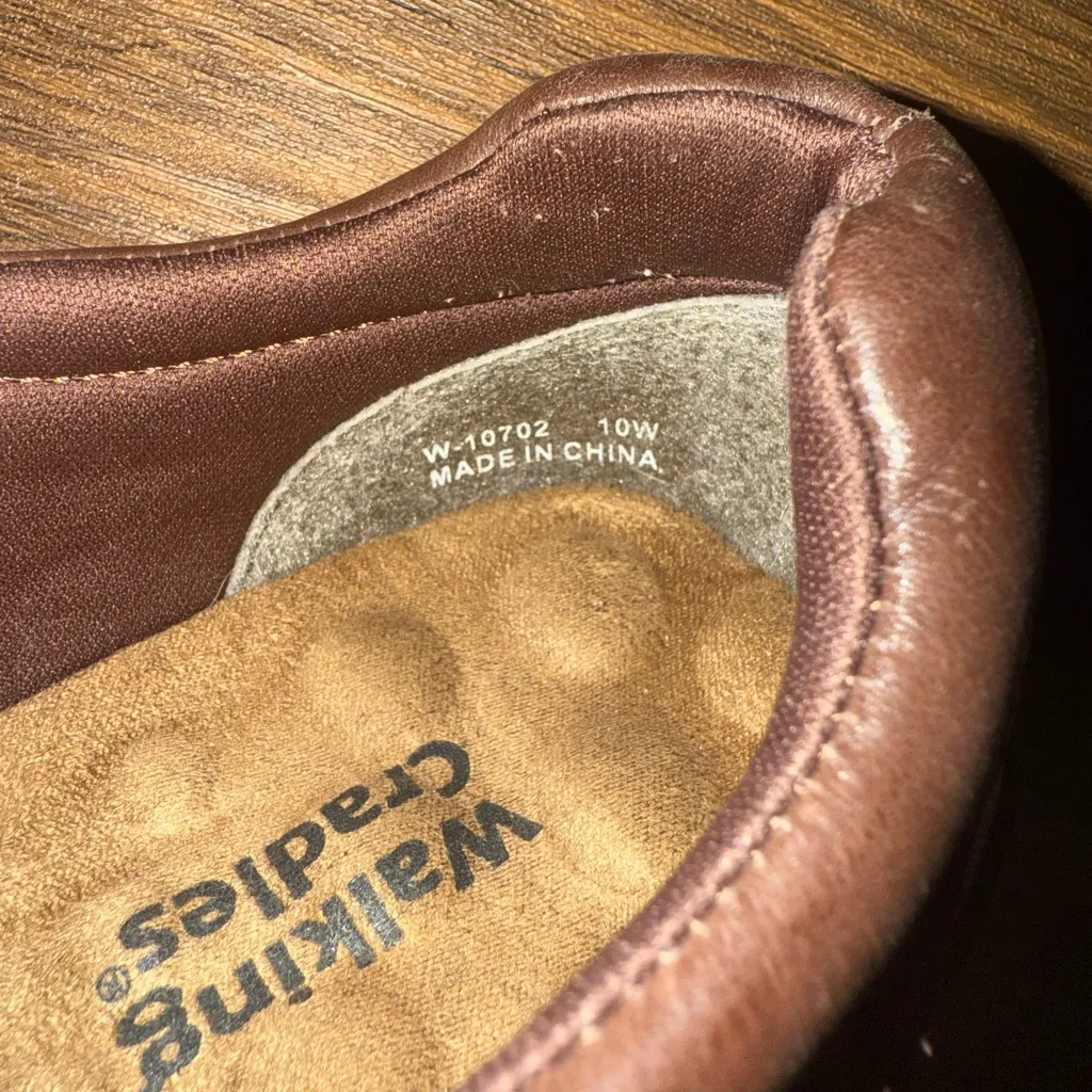 Walking Cradles Brown and Black Loafers Size 10 - Image 7