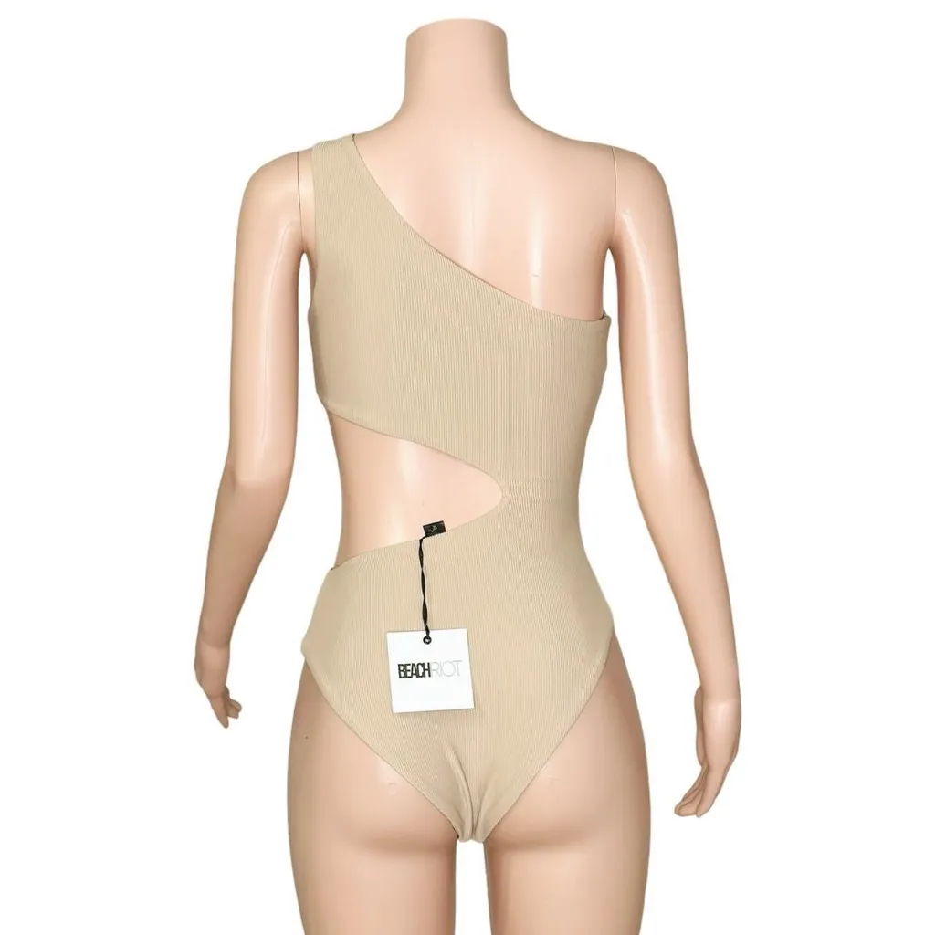 BEACH RIOT Celine One Piece Swim, Tan, Small - Image 8