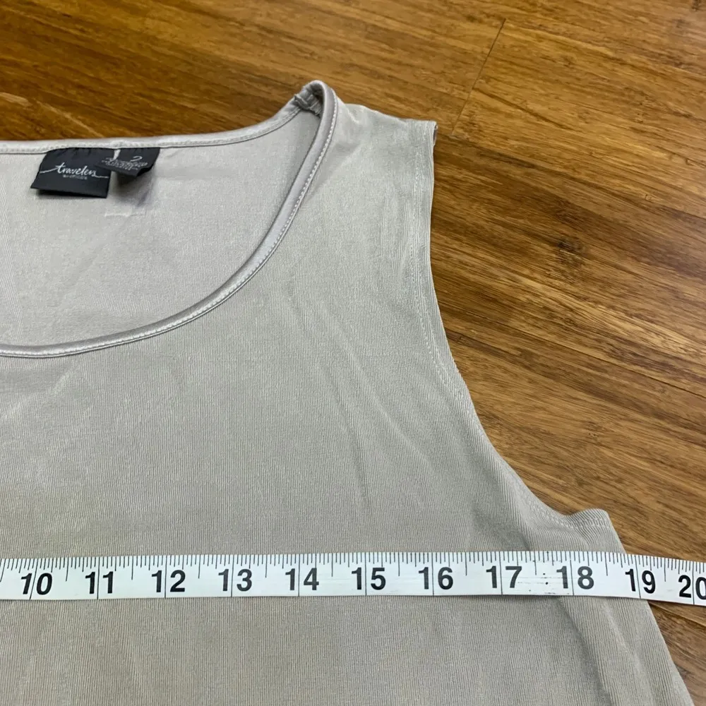 Travelers by Chico's Tank Top Womens Size Large Sleeveless Layering Satin Accent - Image 7