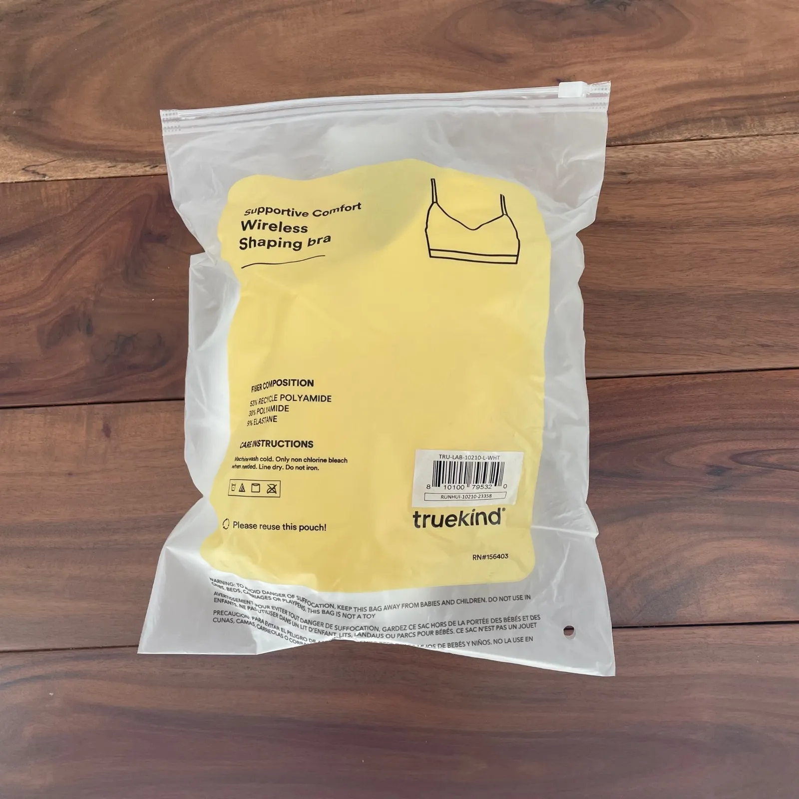 Truekind Supportive Comfort Wireless Shaping Bra White Size L Size L - Image 6