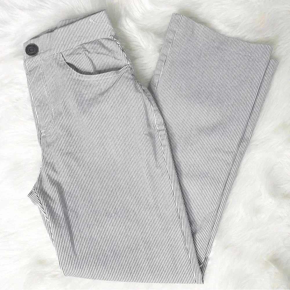 Free People Pants Medium Woman's Florence Crop Flare Striped White Size XS NWOT - Image 7