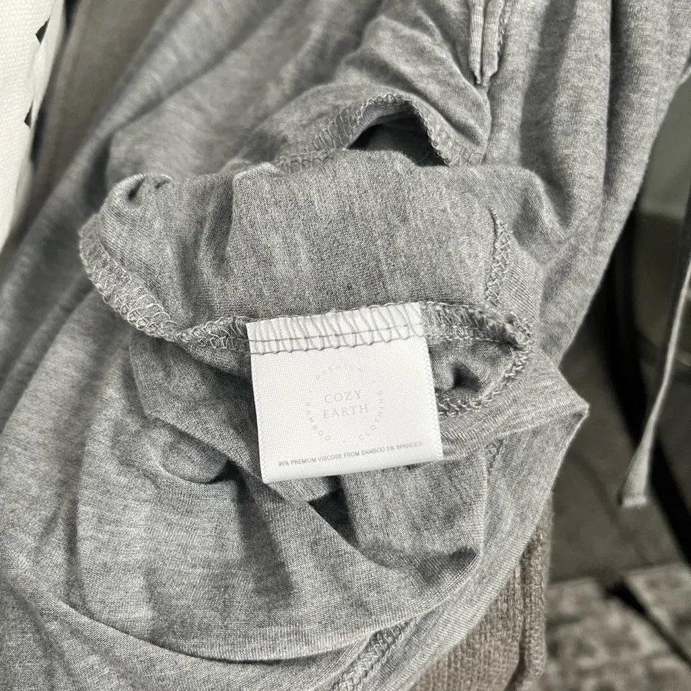 Cozy Earth Bamboo Kimono Robe Gray Size XS - Image 8