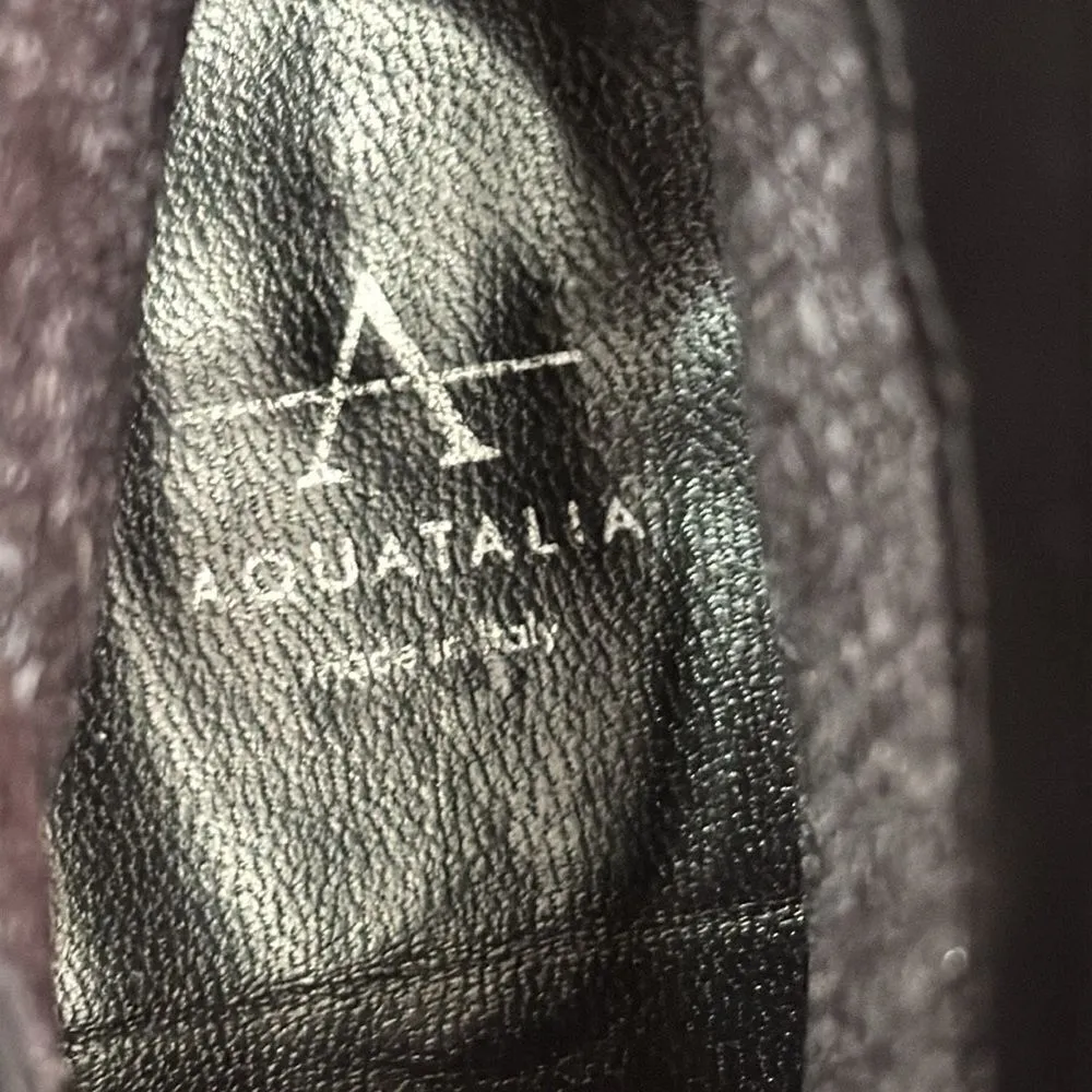 Aquatalia Black Suede Ankle Heel Dressy Boots size 10 - Image 9