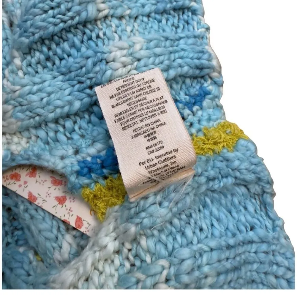 Free People Laguna Tank Blue Knit Sleeveless Sweater Size Small Cotton NWT - Image 8