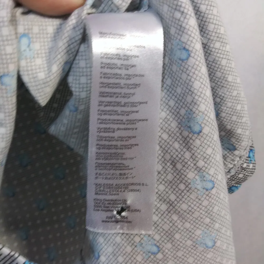 Kling Black Check Blue Octopus Novelty Sleeveless Shirt Dress Vacation Size L Size L - Image 9