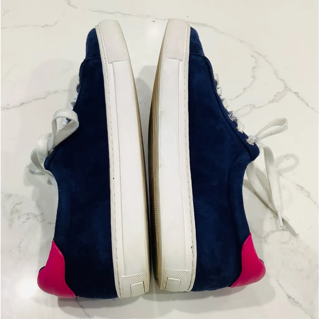 Cute comfy genuine suede leather loafers 💙💜 Pink Size 9.5 - Image 3