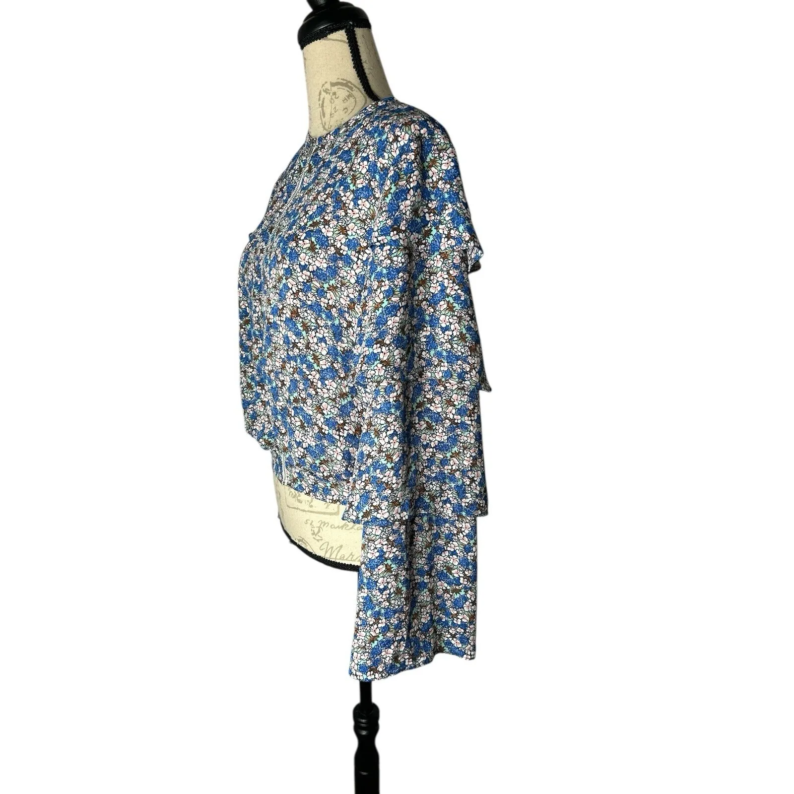 Ali & Jay Blue Floral Gjusta Jacket Full Zip Size M‎ - Image 3