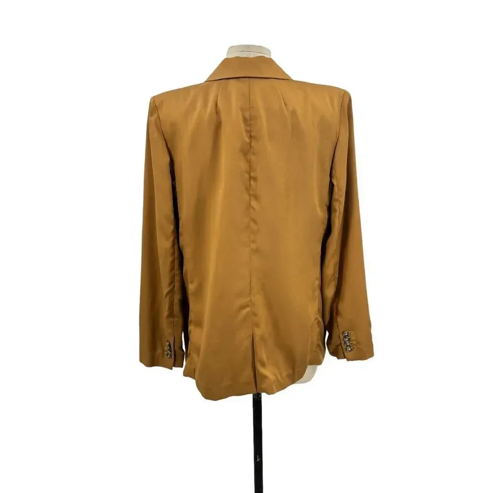 J. Crew Alfie Blazer Jacket in Gramercy Twill Camel‎ Lyocell SIze 10 - Image 10