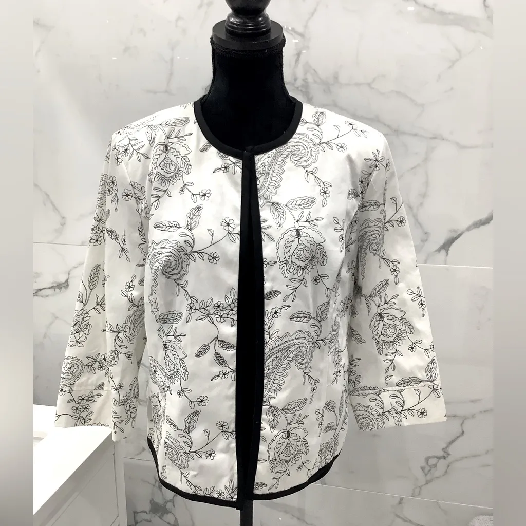 Dressy women’s cotton jacket 🌸 Black Size L - Image 9