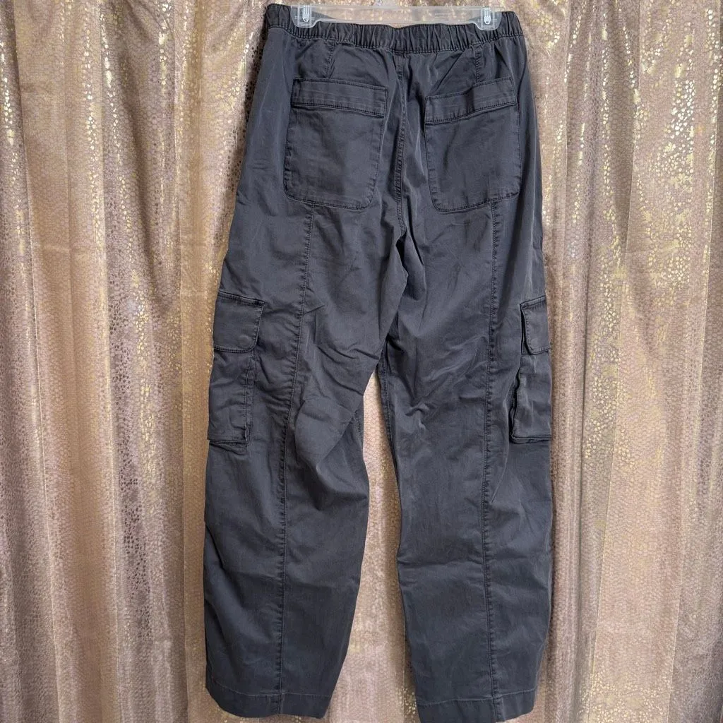 Abercrombie & Fitch Gray Charcoal Baggy Cargo Pull On Pants Small Long Length - Image 2