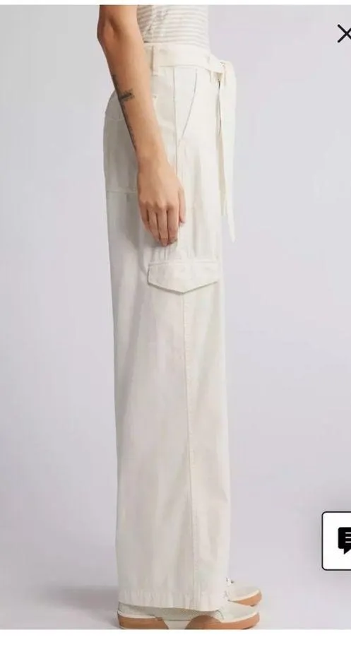 Madewell Griff Cargo Pants SuperWide Leg in Garment Dye Vintage Canvas 33 NWT - Image 3