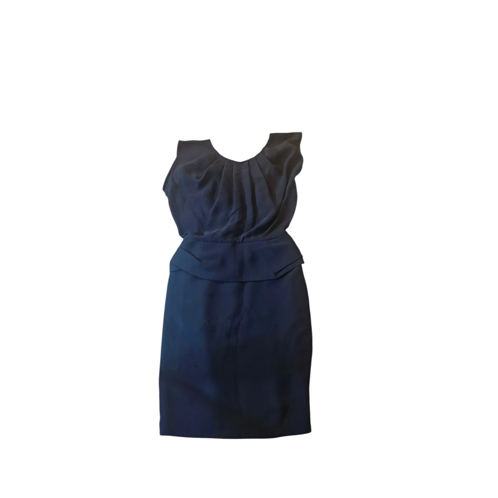3.1 Phillip Lim Navy Blue Sleeveless Peplum Sheath Dress Size 6 - Image 3