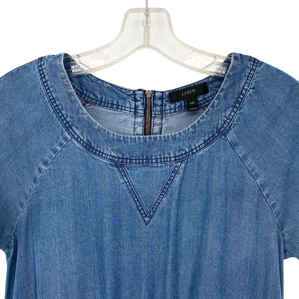 J. Crew Chambray Short Raglan Sleeve Mini Dress - Image 2
