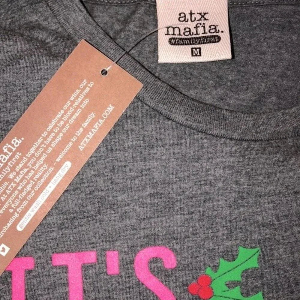 Atx mafia size medium Christmas funny graphic top - Image 5