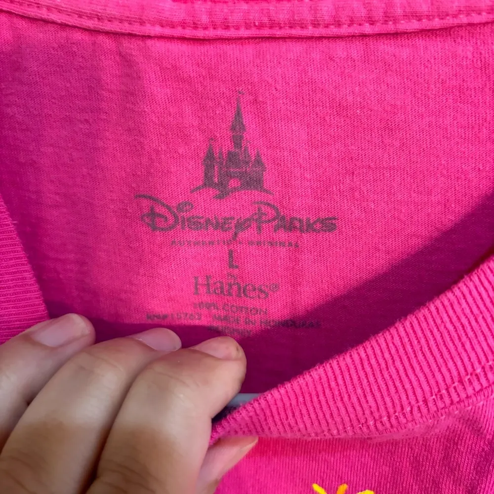 Disney Parks womens see the magic fireworks t-shirt pink large - Image 3
