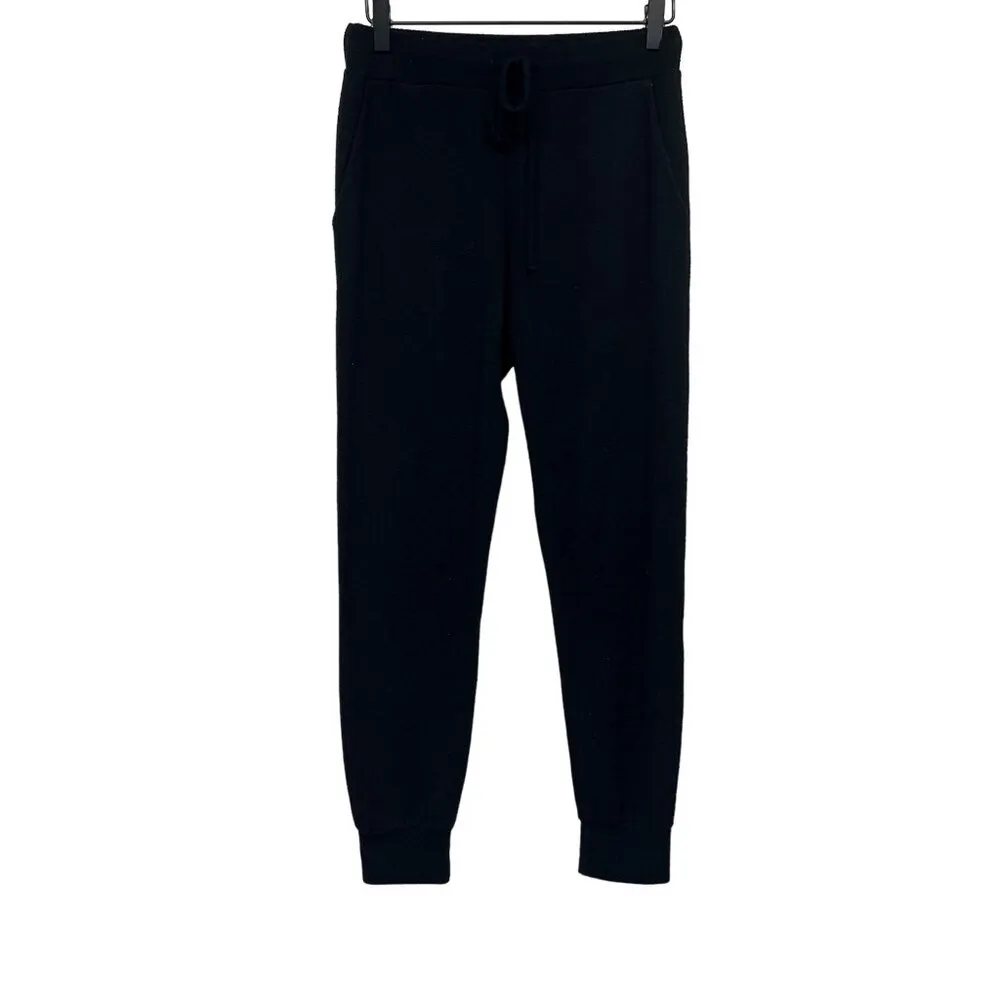 Velvet by Graham & Spencer Liano Knit Drawstring Lounge Jogger Pants Black - Image 3