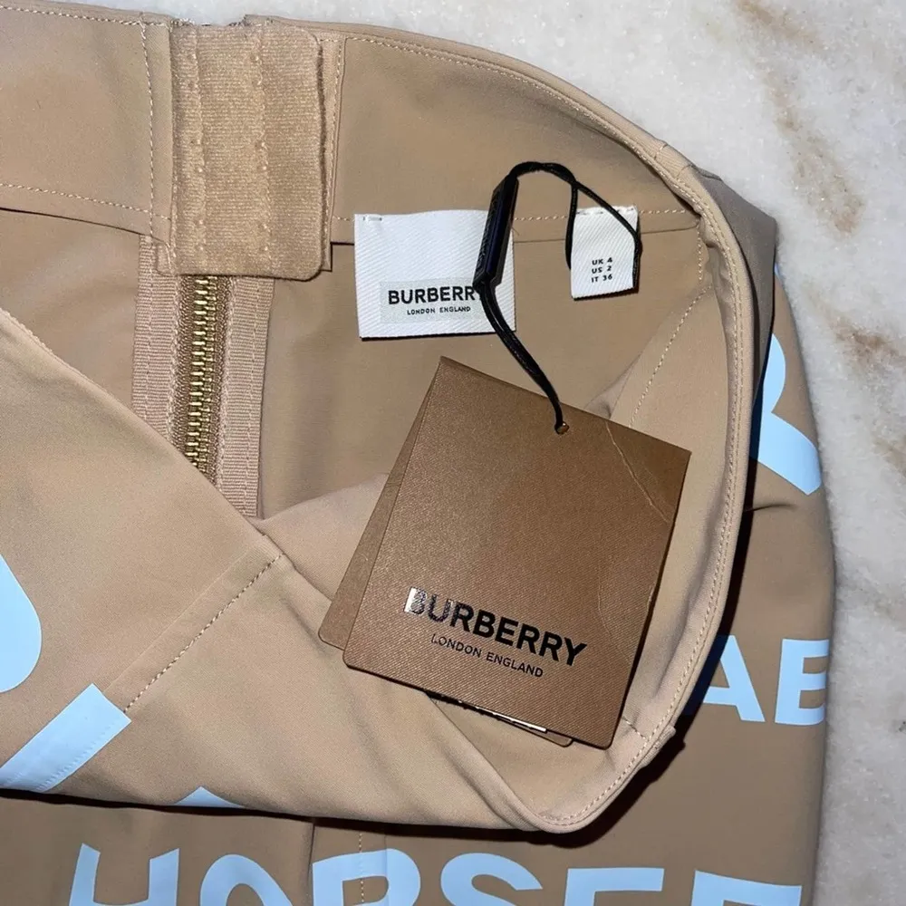 Burberry Horseferry Print Mini Skirt in Nude - Image 11