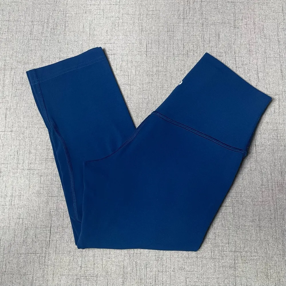 Lululemon Align High Rise Crop Leggings Pant Blue 4 - Image 3