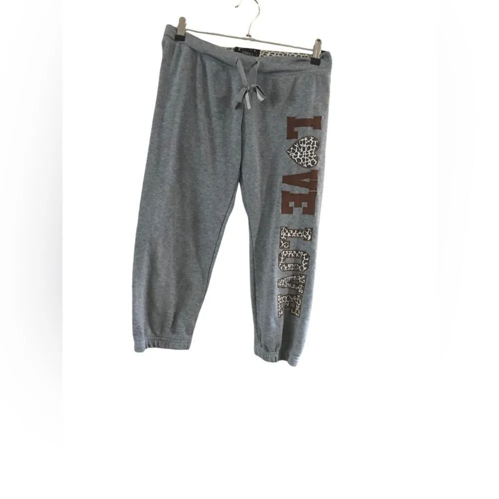 Thrill Gray Capri Joggers Medium Brown - Image 2
