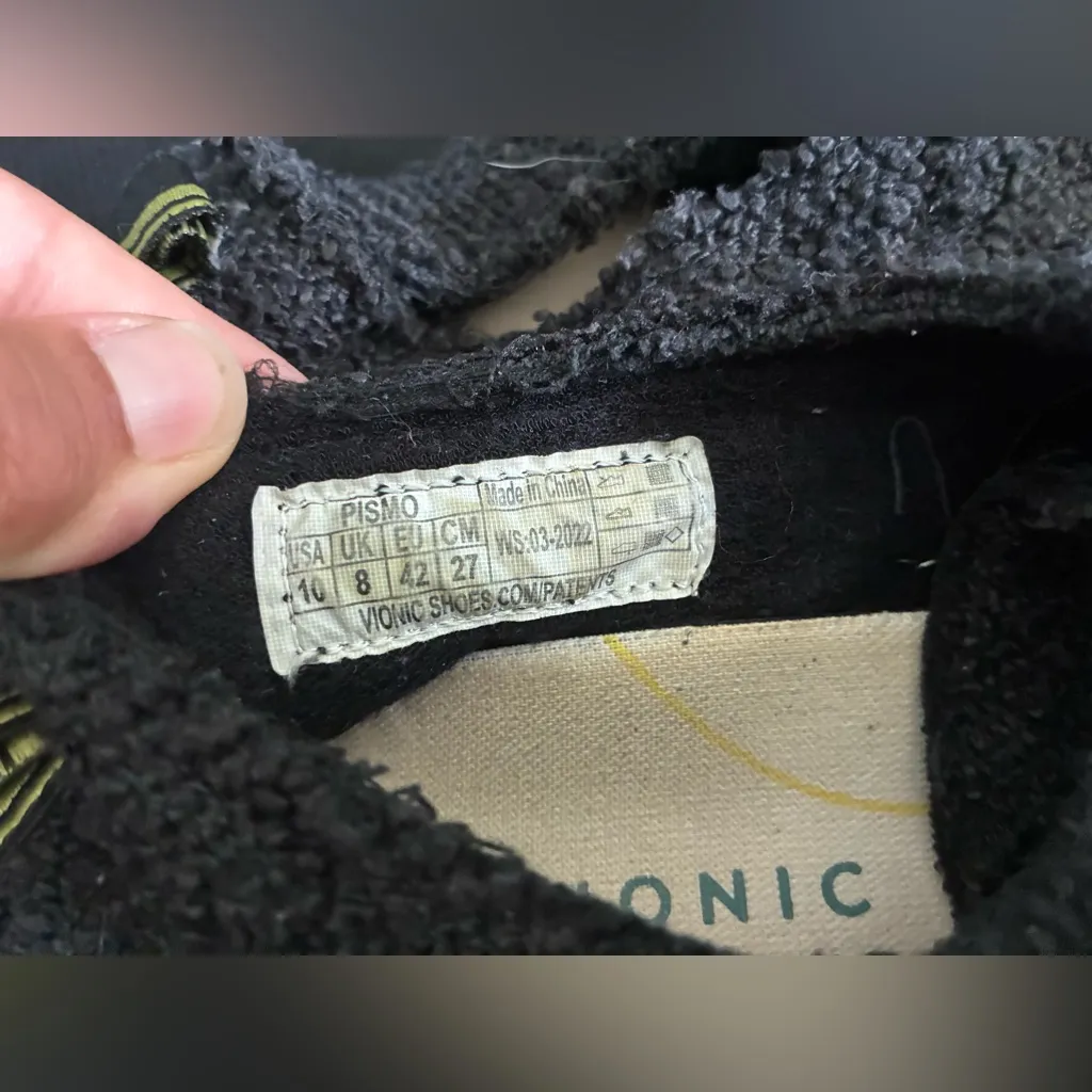 Vionic Sneaker Womens 10 Pismo Black Boucle Beach Canvas Sneaker - Image 3