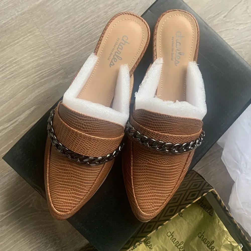 CHARLES by Charles David Emblem Mules cognac - Image 5