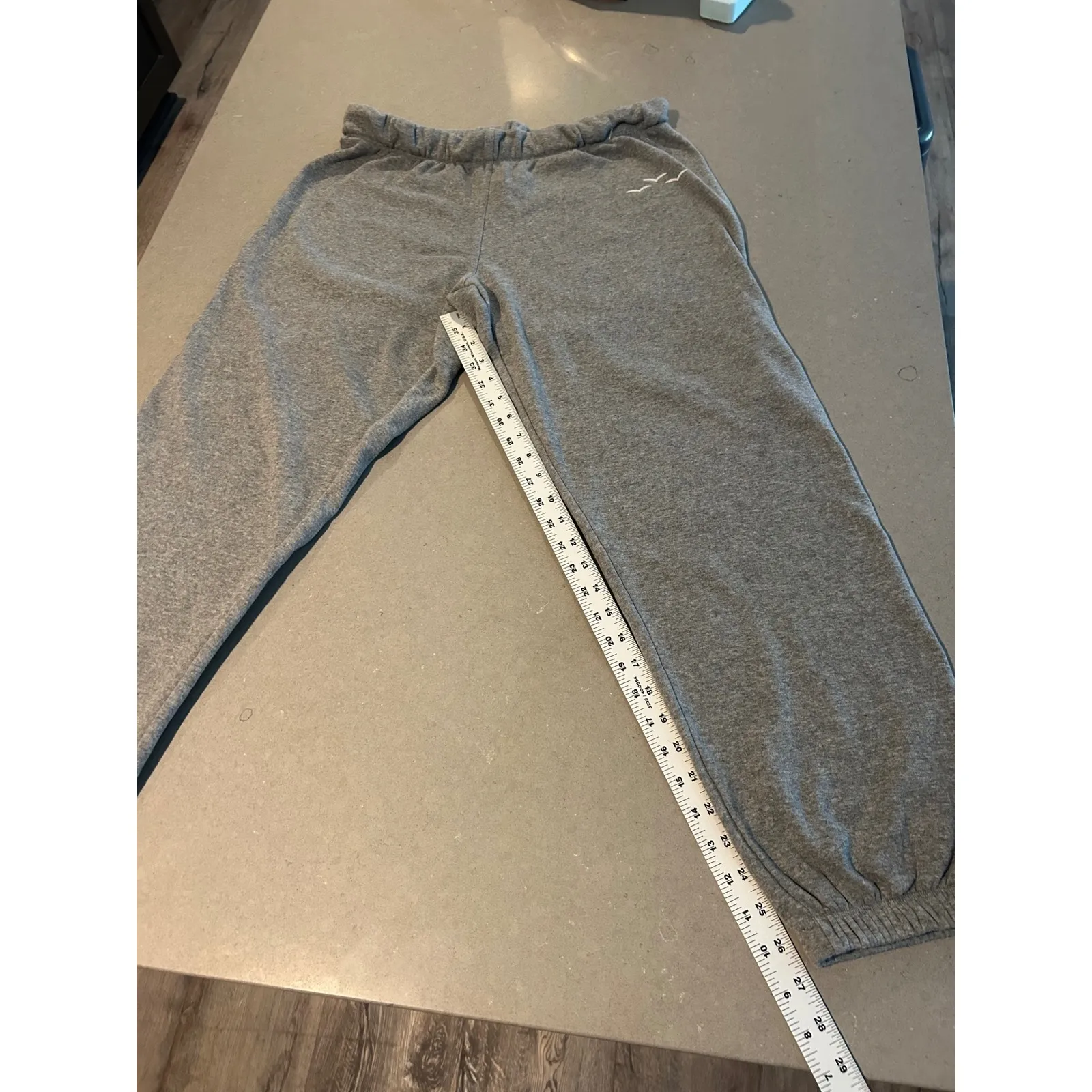 LAZY PANTS Grey Fleece Lined Jogger Sweatpants Women's Size L Gray Size L - Image 3