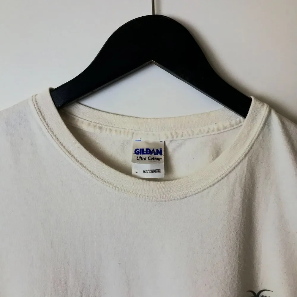 2007 Gildan Ride Sturgis Press Party T Shirt 00s Graphic Tee White Large L Event - Image 8