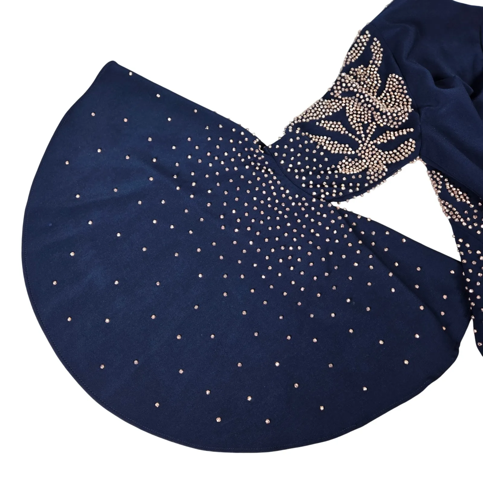 Betsy & Adam Navy Beaded Bell Sleeve V Neck Mini Cocktail Dress Size 8 NWT‎ - Image 9