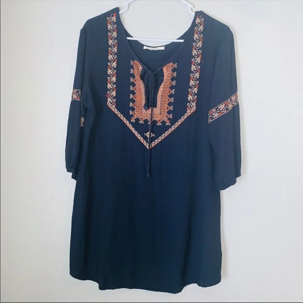 ✨HP✨Aztec Front Tie Tunic Dress✨ - Image 4