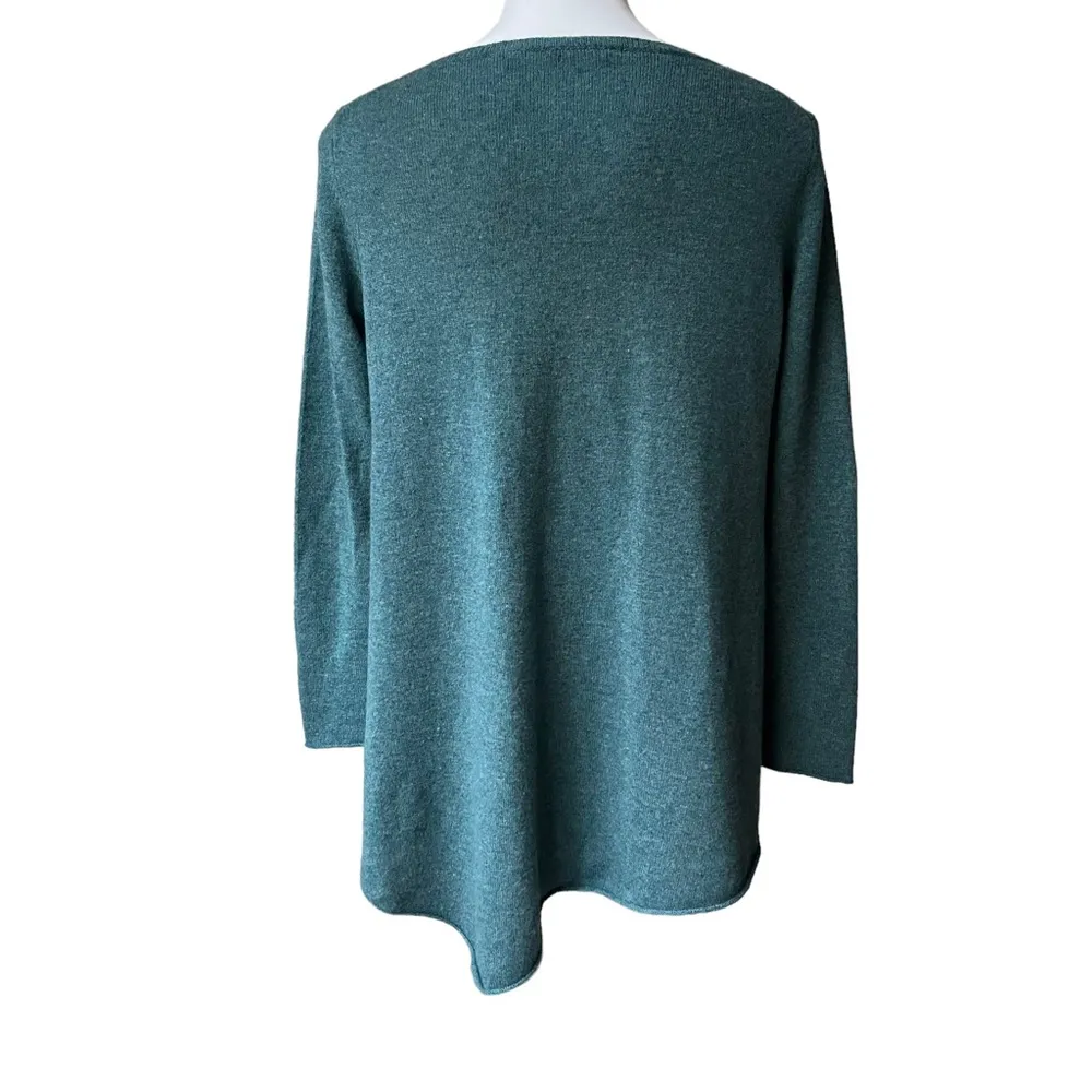 Cullen Cashmere Tunic Sweater with Angled Hem, Sz M Size M - Image 2