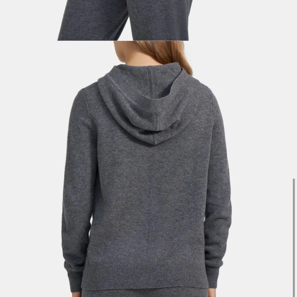 Theory Clean Hoodie Montana Wool Maroon - Image 3