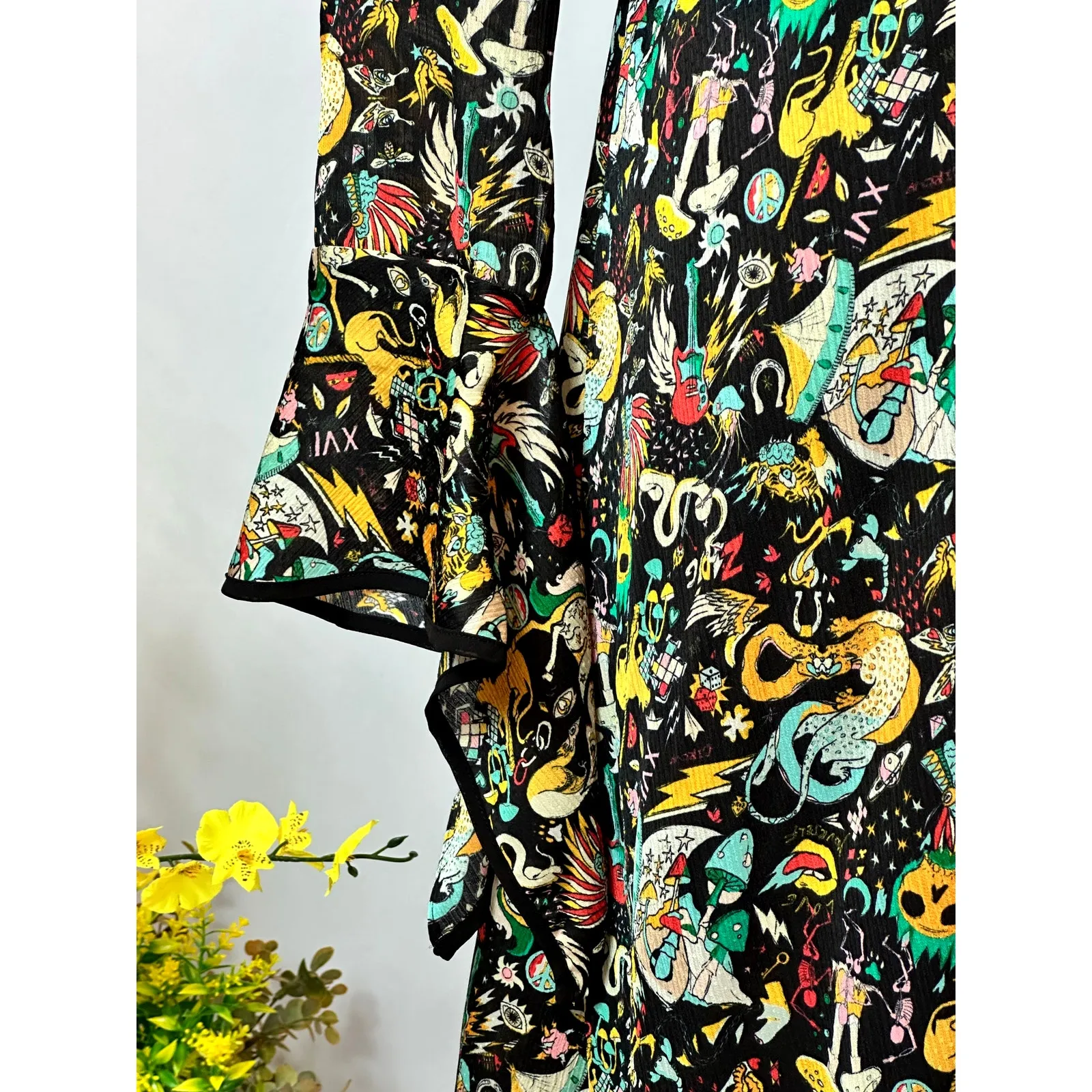 Zadig & Voltaire Rosier Circus Print Dress Midi Multi XS - Image 10