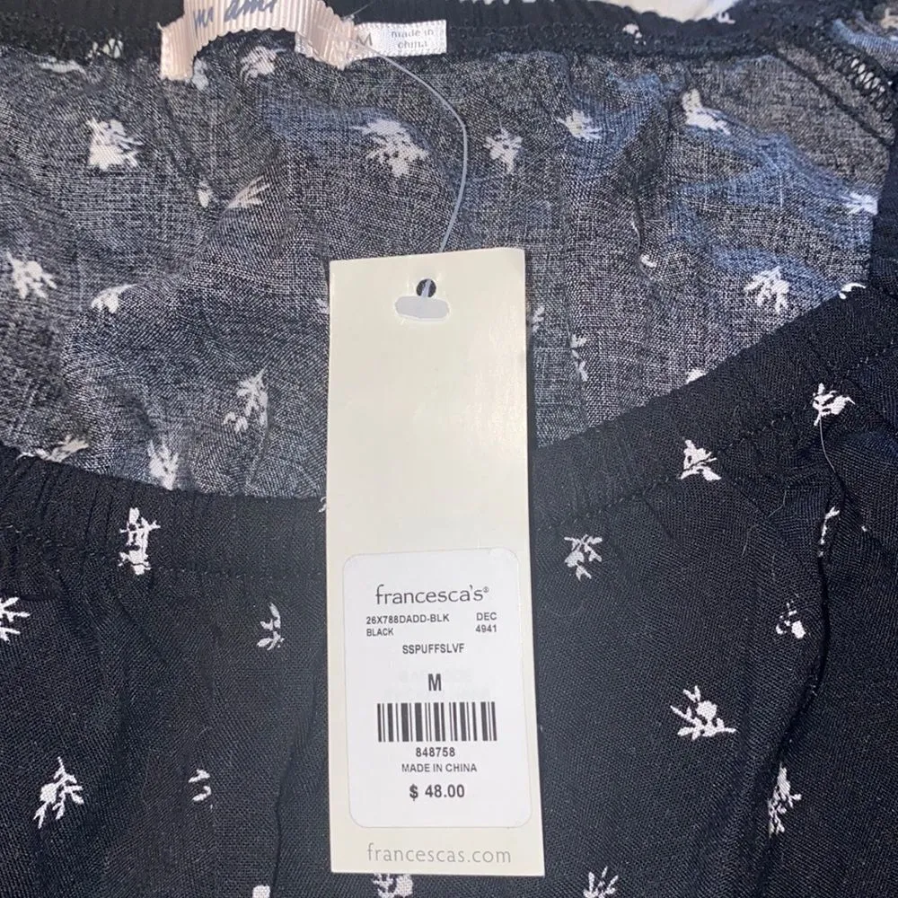 ✨ Morgan Floral Baby Doll Dress✨ Black Size M - Image 4