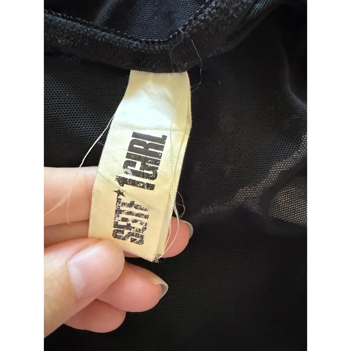 Coquette Black Sheer Pink Ribbon Babydoll Slip Dress Size M - Image 6