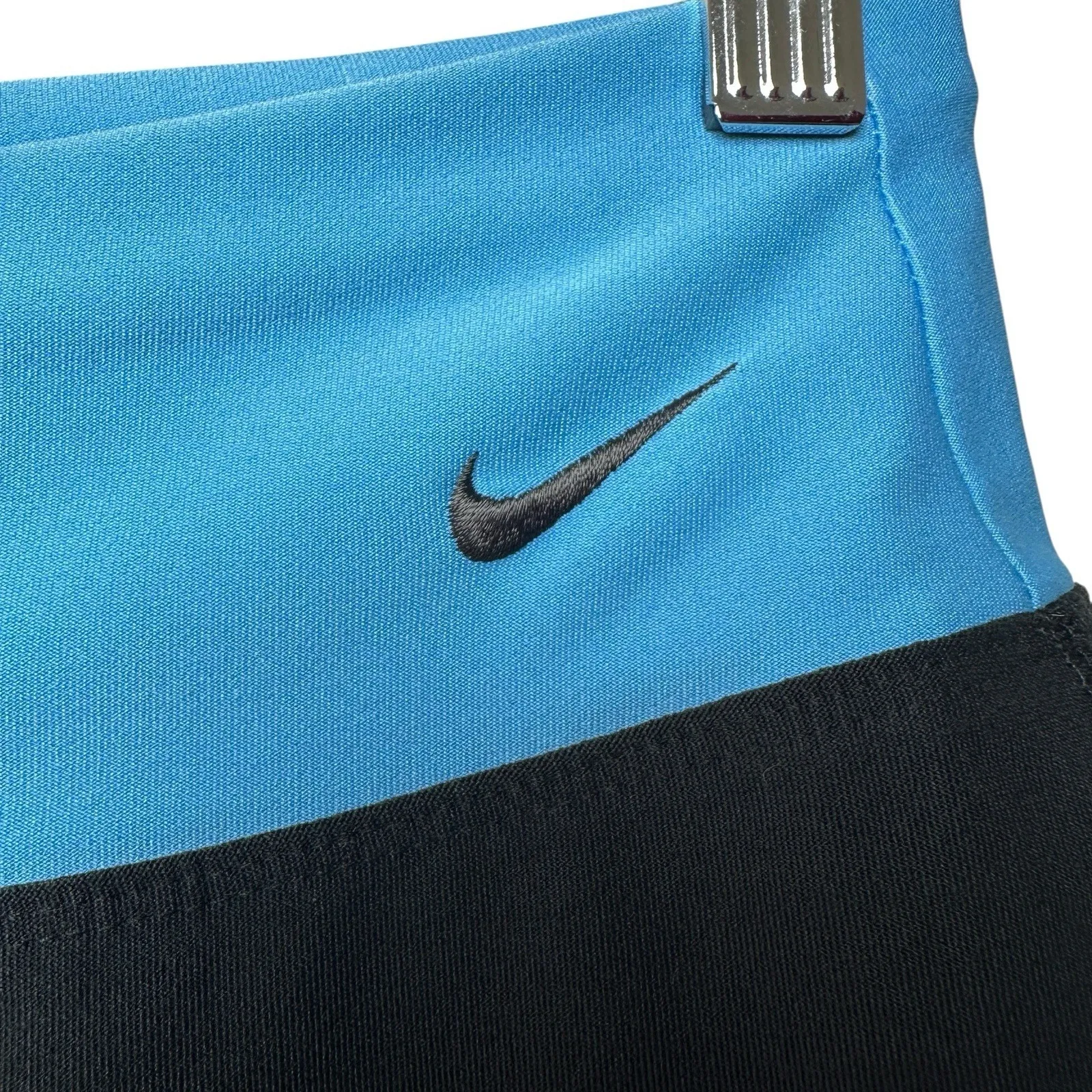 Nike Women's Biker Shorts Black Blue Waistband Size S Dri-Fit Y2K Sporty - Image 4