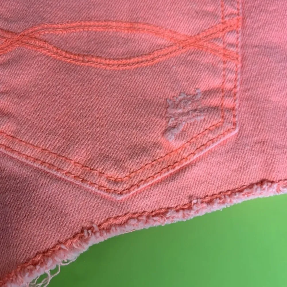 NWOT  Denim Shorts Neon Orange Size 2 - Image 11