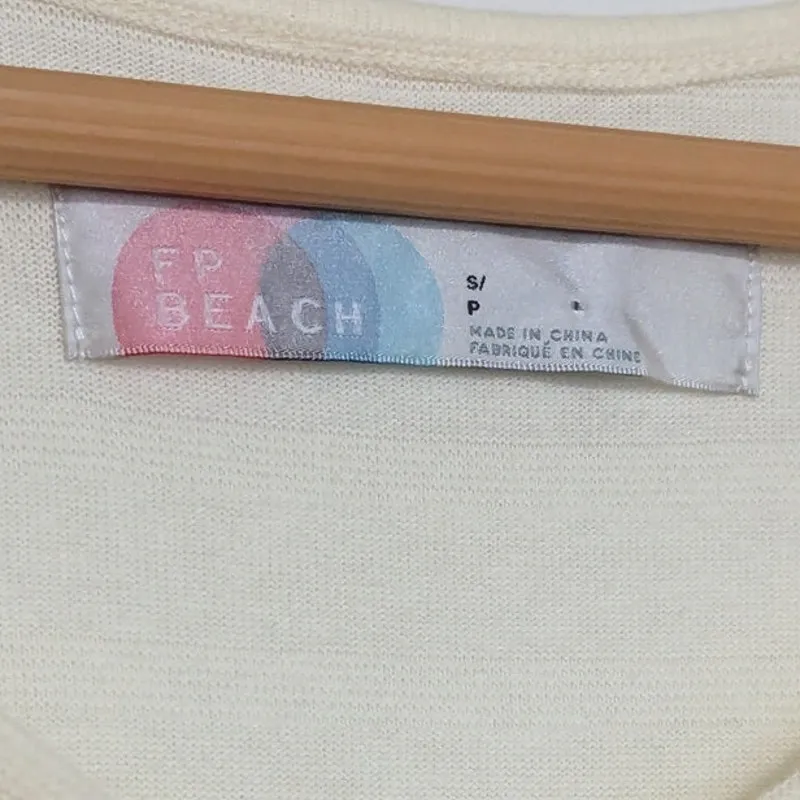 Free People FP Beach Santa Fe Maxi Dress Cream Henley Off White Womens Small - Image 5