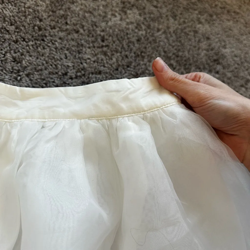 idem Ditto Chic White Tulle Mini Skirt - Image 3