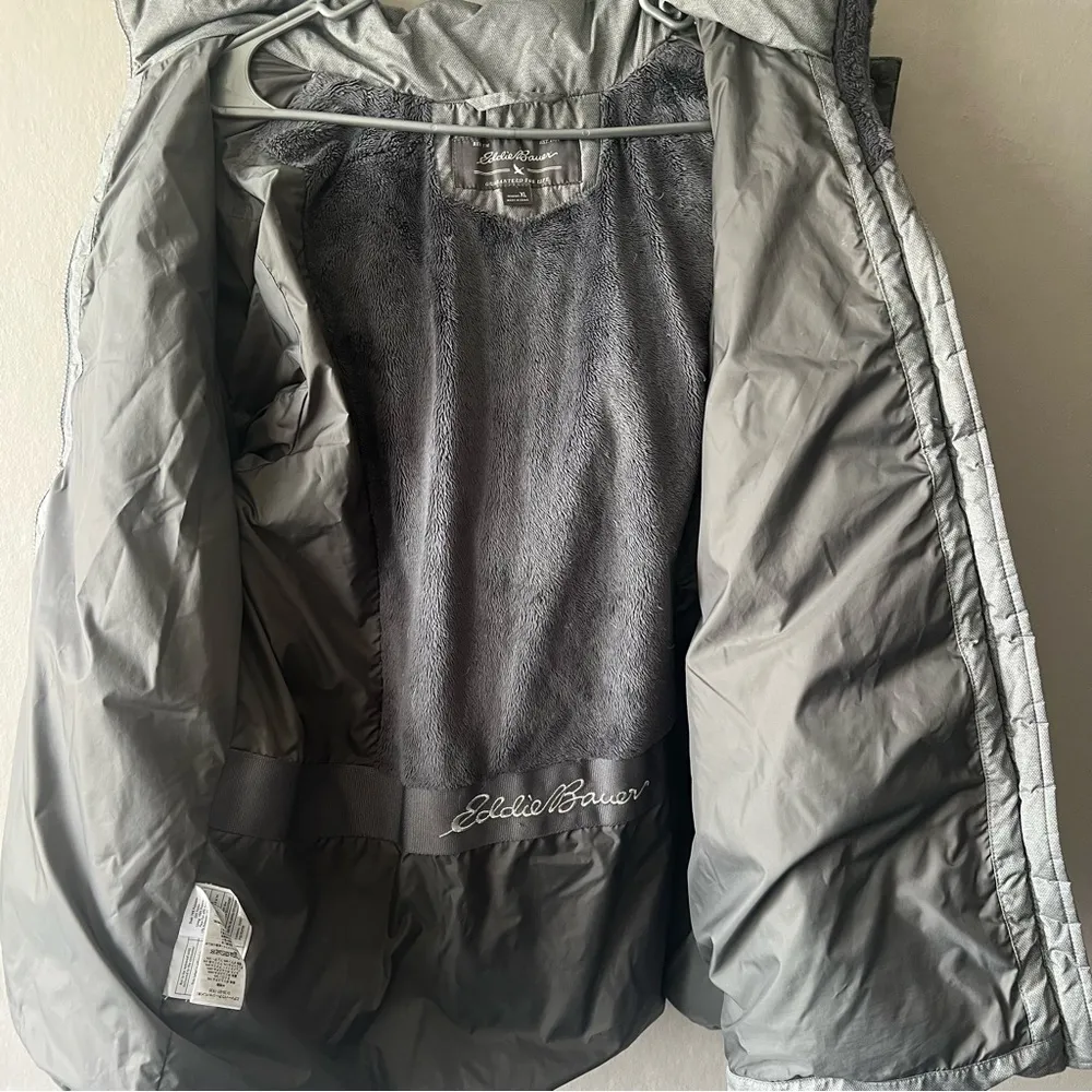 Eddie Bauer Grey Down Puffer Jacket Size XL - Image 4