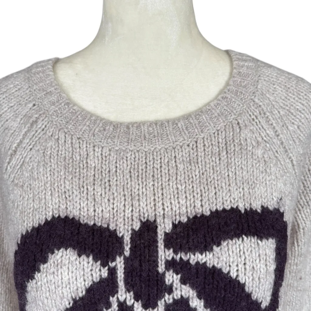 Loft linen colored 3/4 sleeve stretchy pullover sweater women's size small - Image 5