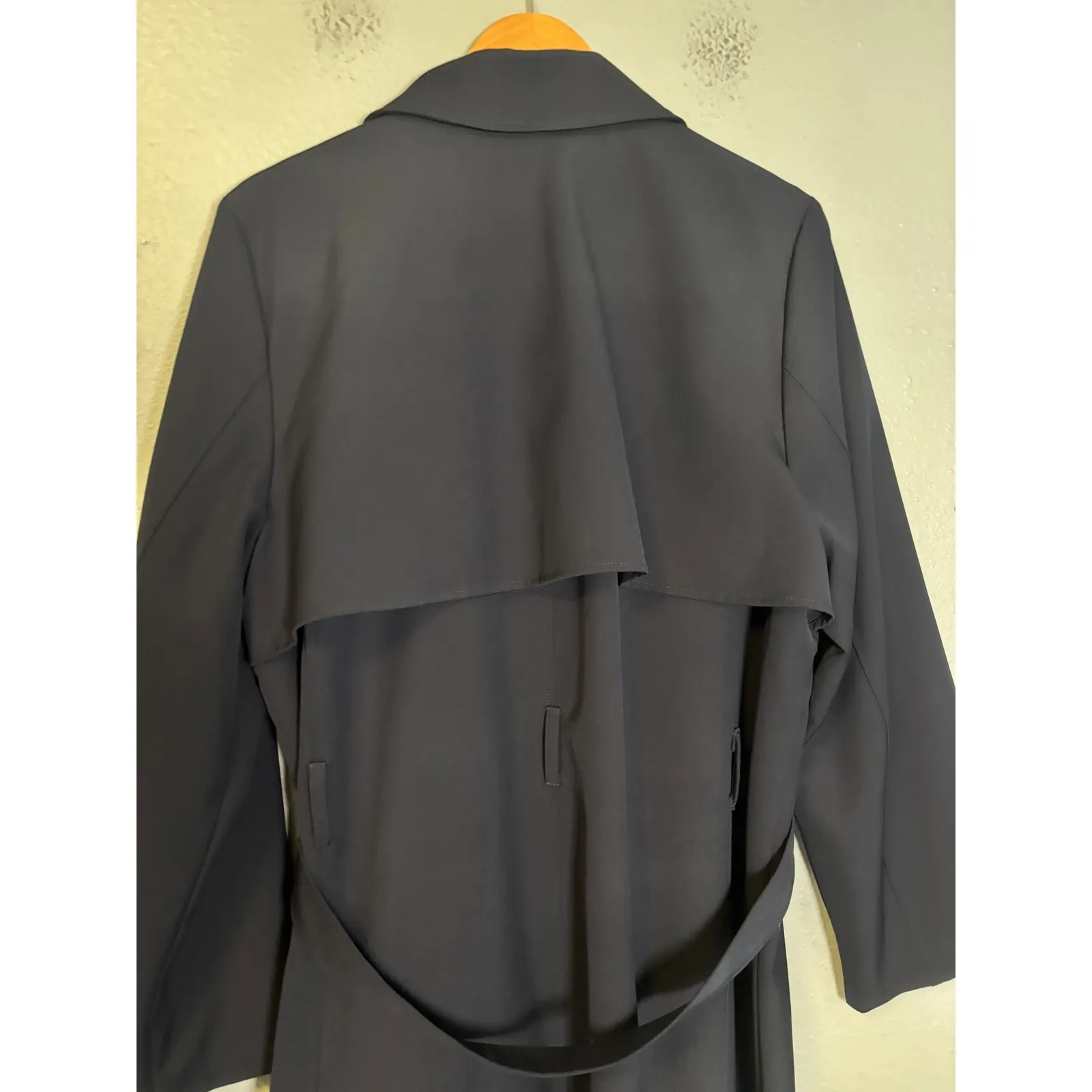 NWT‎ Maurices Navy Blue Double Breasted Belted Trench Coat XXL Fall Minimal - Image 8