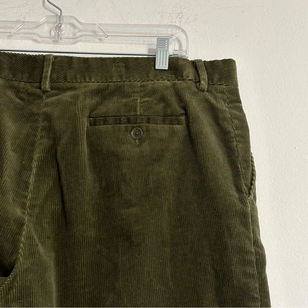 Lauren Ralph Lauren Green Corduroy Straight Leg Pants Size 16 Fall Preppy Casual - Image 7