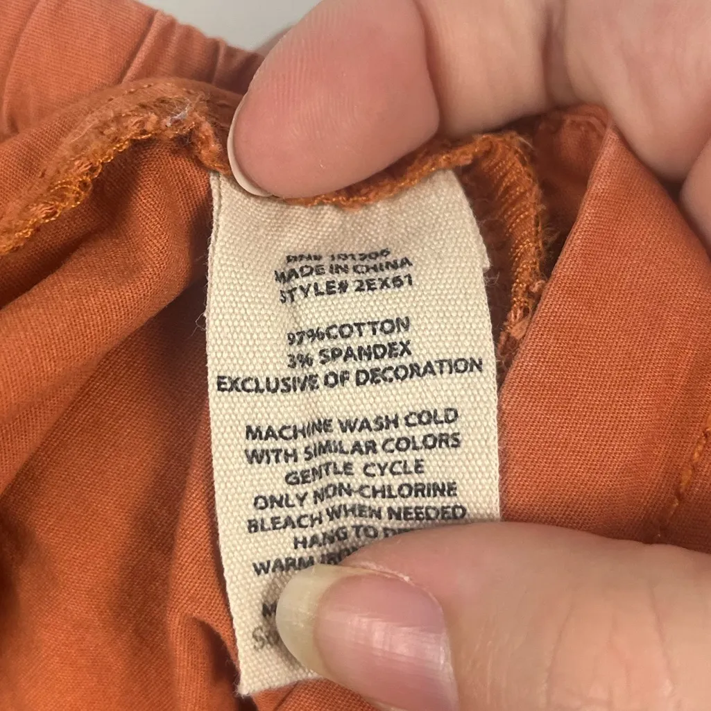 Soft Surroundings Everything Under The Sun Embroidered Cargo Pants size large - Image 6