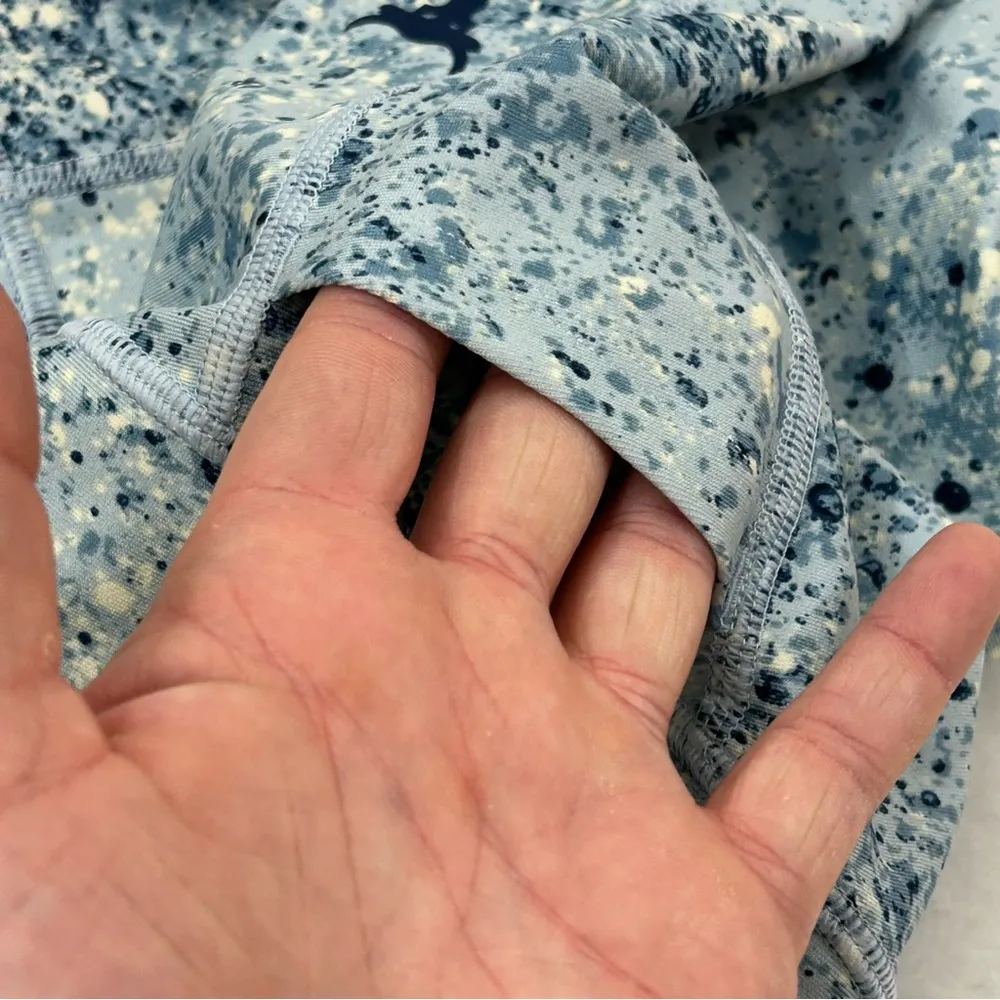 Under Armour Project Rock Compression Heatgear Blue Splatter Yoga Pants Women XS - Image 10