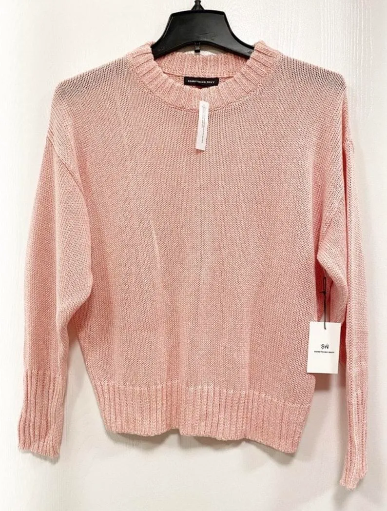 Something Navy Knitted Pink Pullover Sweater  - Image 2