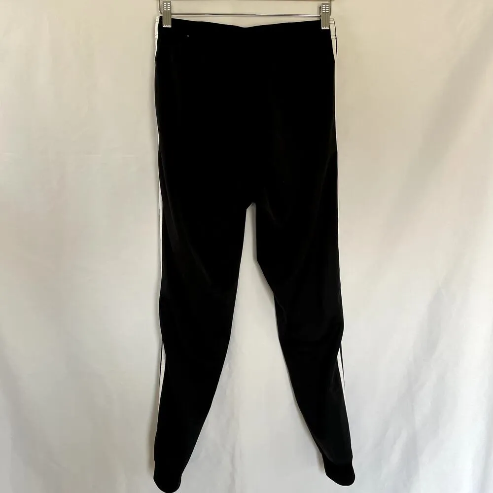 Adidas black and white casual athletic pants zipper pocket women's size medium - Image 6