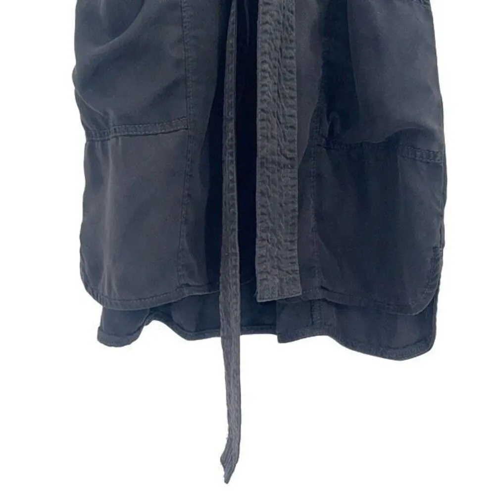 Anthropologie Pilcro And The Letterpress‎ Womens V-Neck Belted Dress Black Small - Image 8