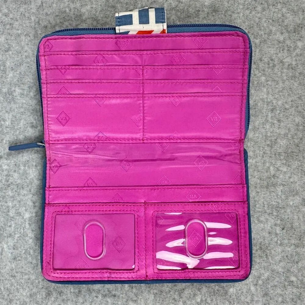 Women's RFID Wallet Geometric Multicolor Quilted Fabric - Image 3